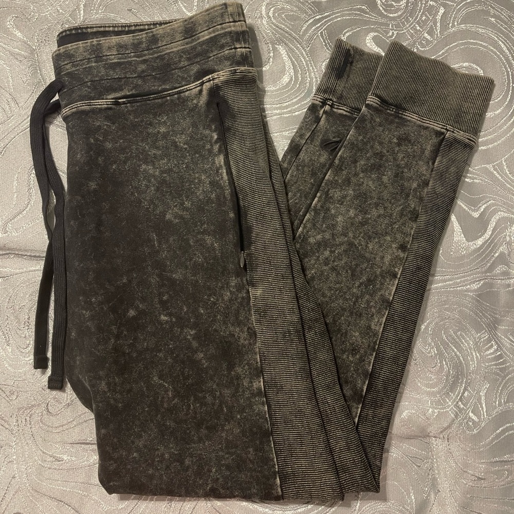 Victoria’s Secret PINK Black Acid Wash Yoga Joggers